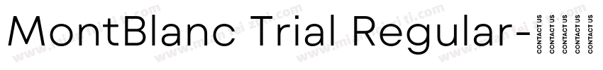 MontBlanc Trial Regular字体转换